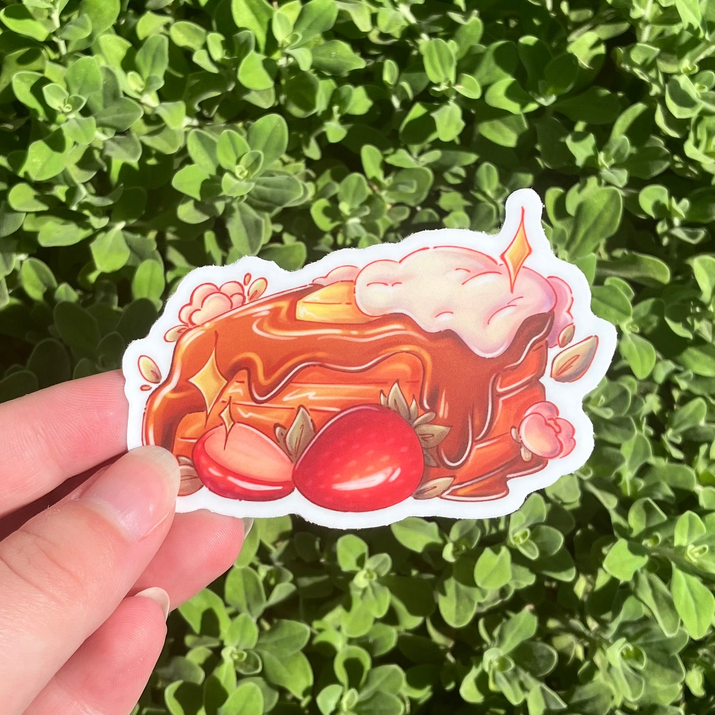 Strawberries & Cream Waffles Sticker