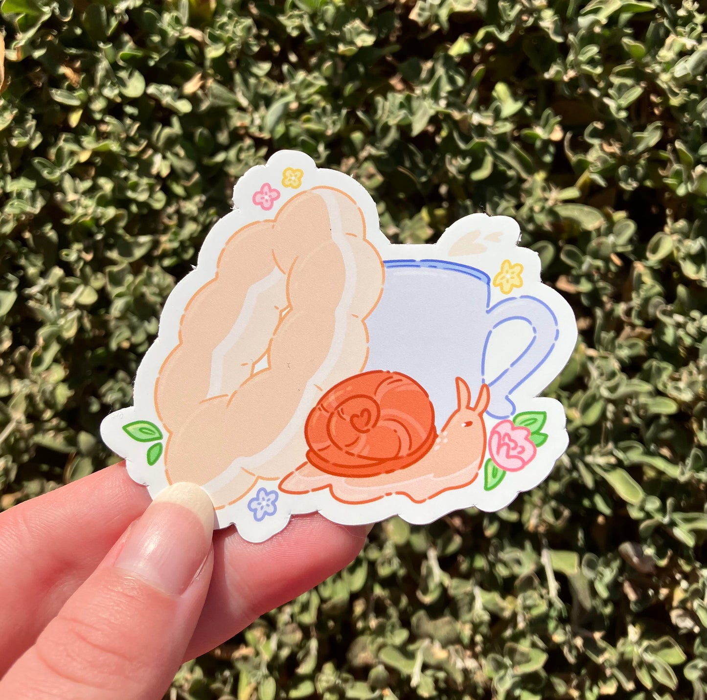 Snail Mochi Donut Sticker
