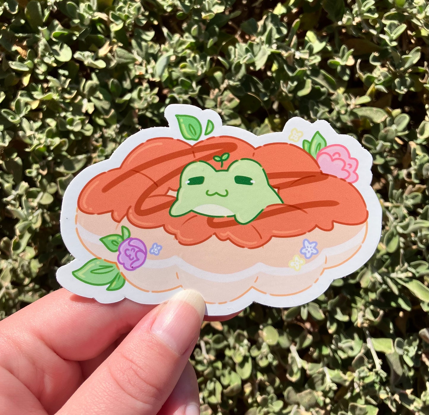 Frog Mochi Donut Sticker