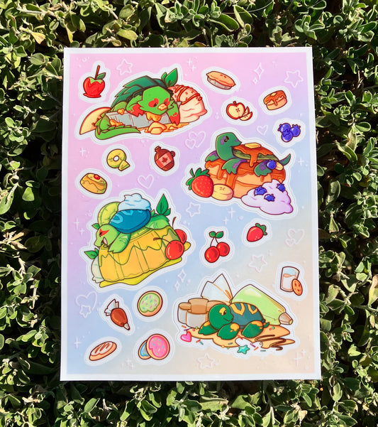 Dessert Turtle Sticker Sheet
